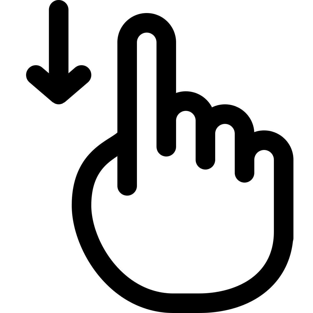 scroll down icon