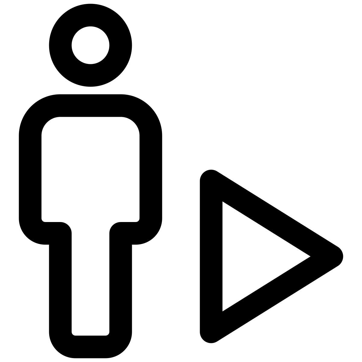 single music played by employee on a portal icon