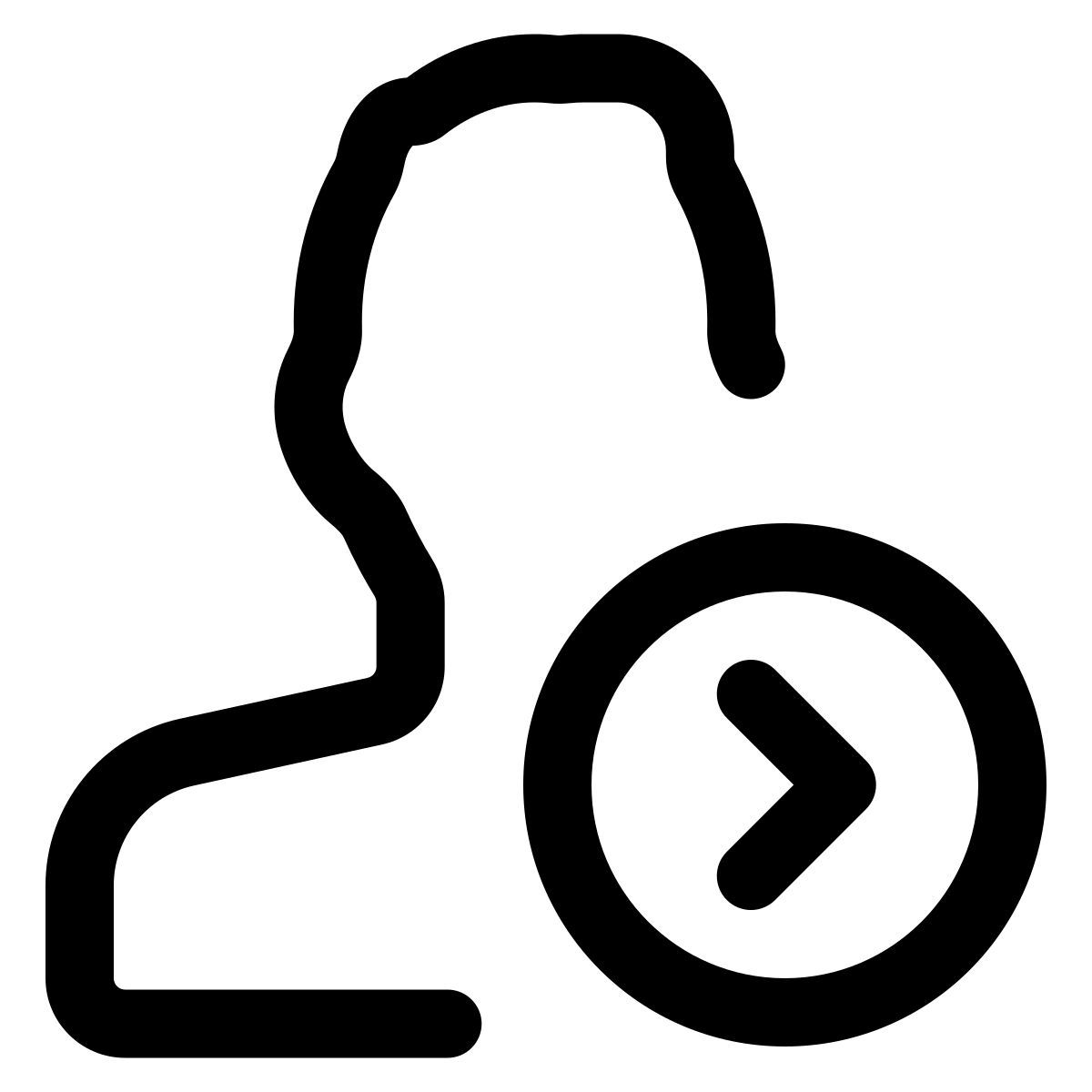 right arrow user icon