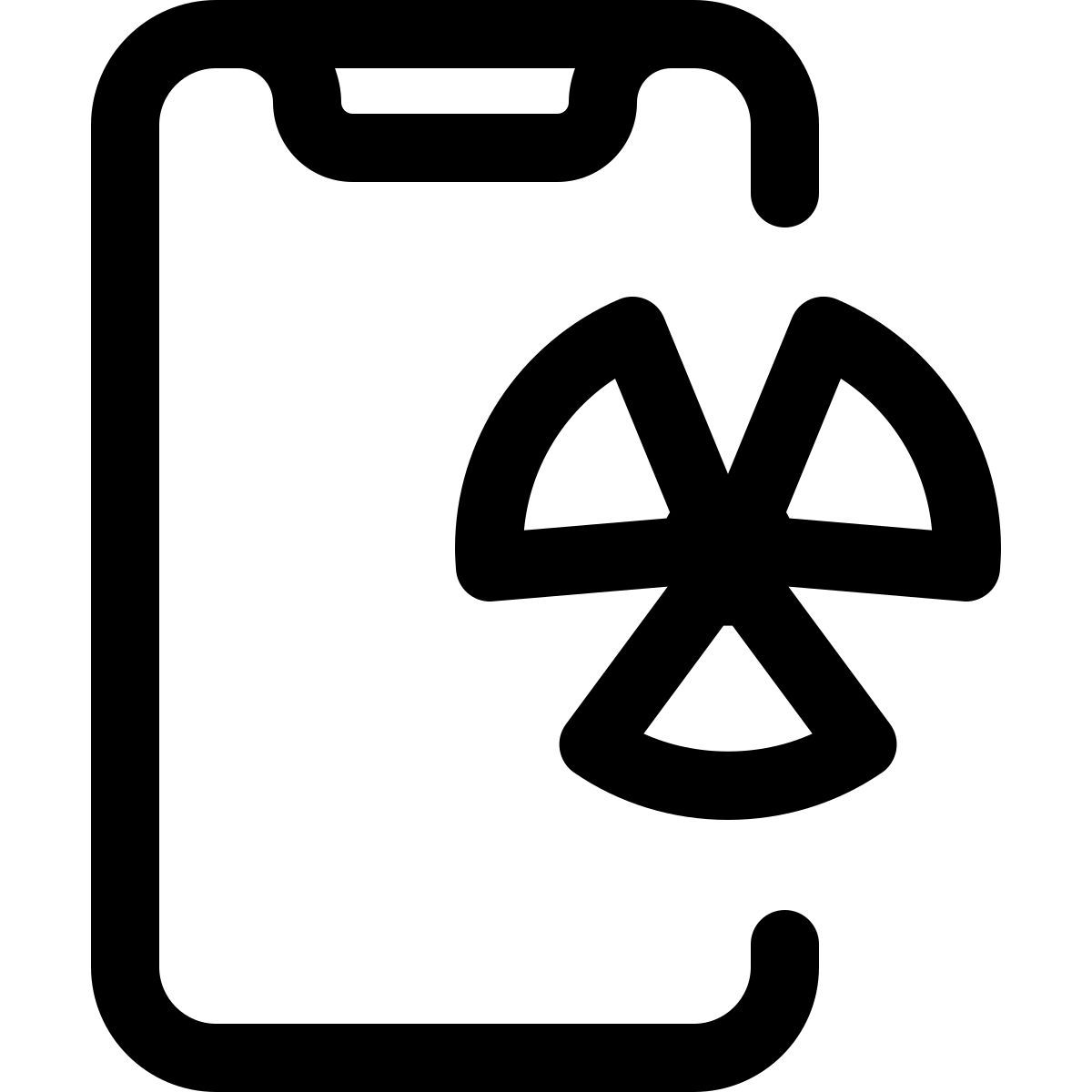 teléfono inteligente para monitorear la energía y el estado en línea icon