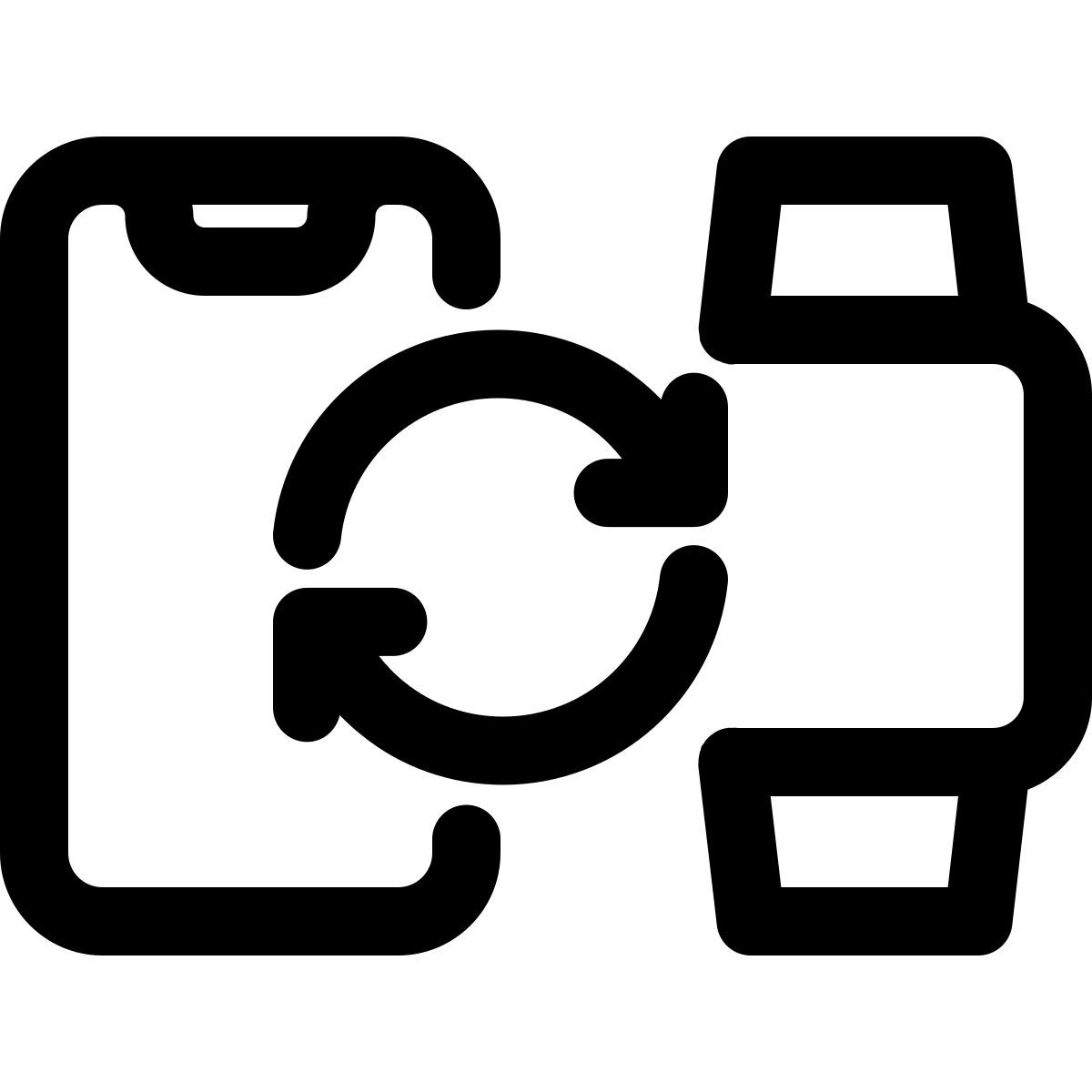 smartwatch synchronization icon