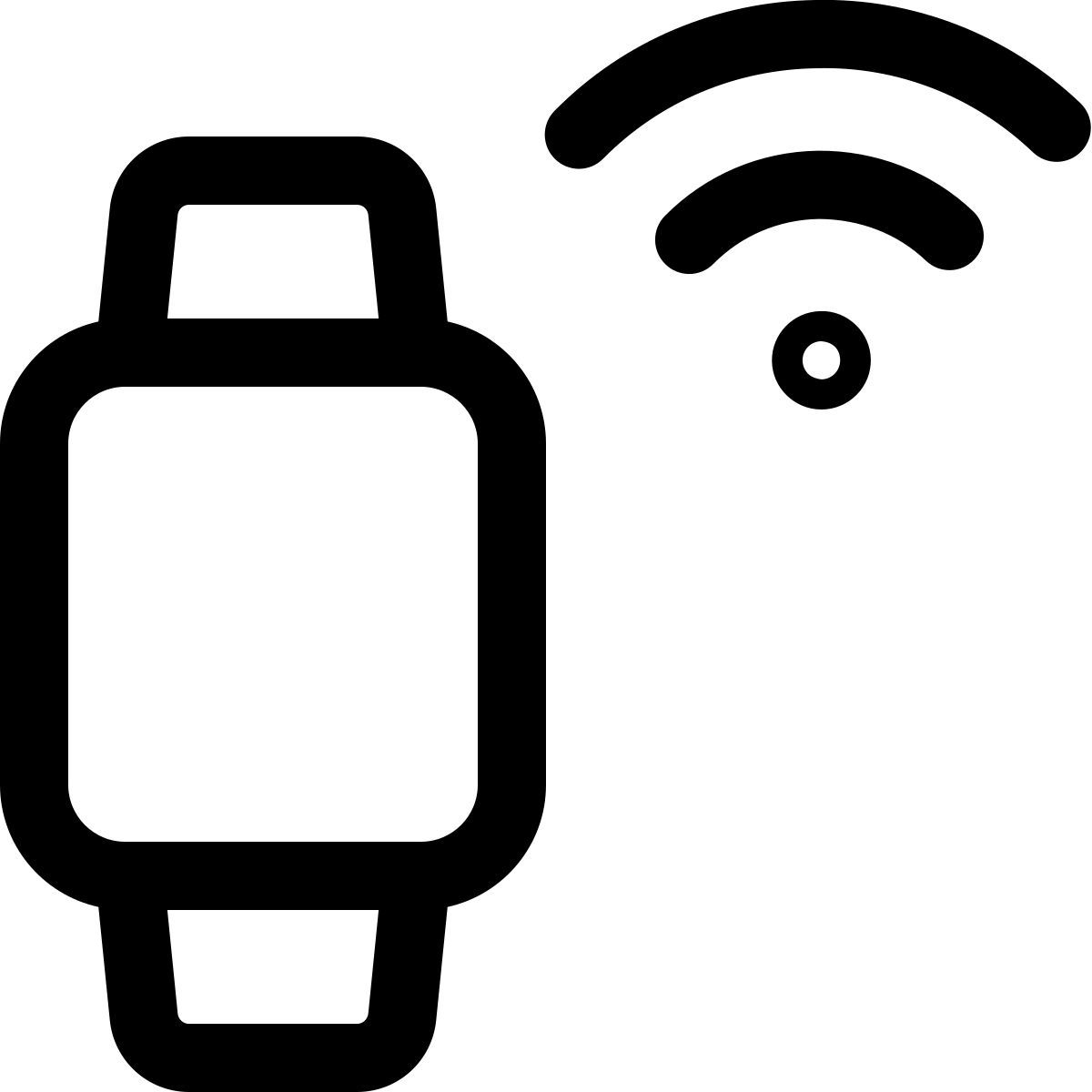 smartwatch with wi fi icon