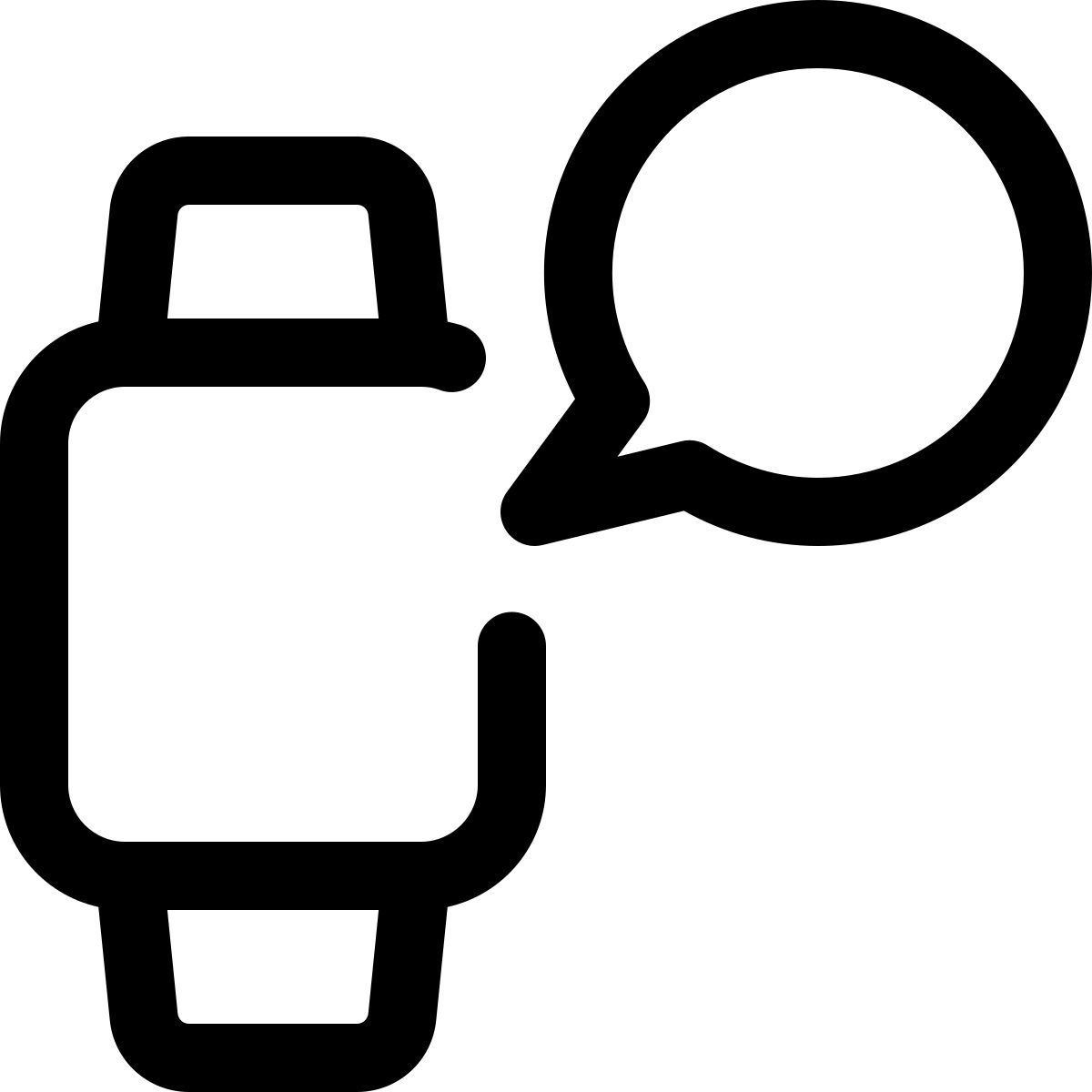 message de la montre intelligente icon