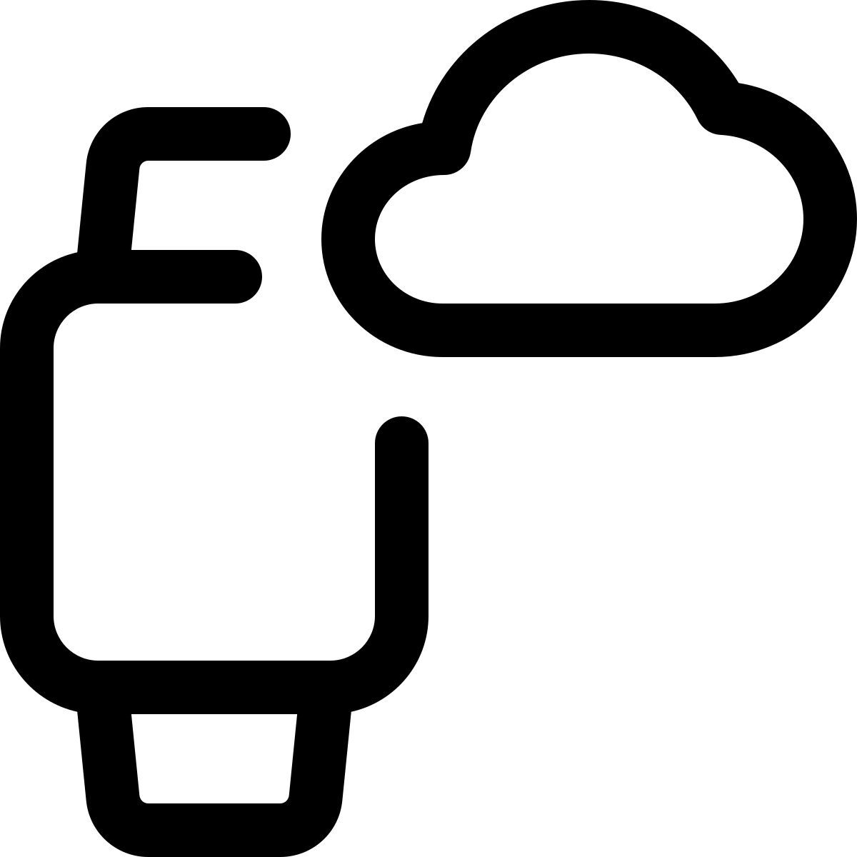 archiviazione cloud per smartwatch icon