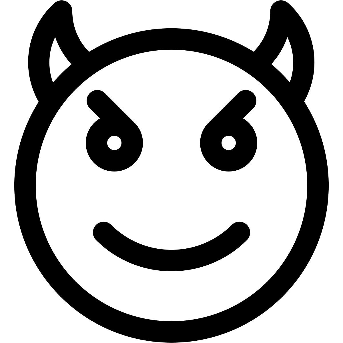 diablo sonriente malvado icon