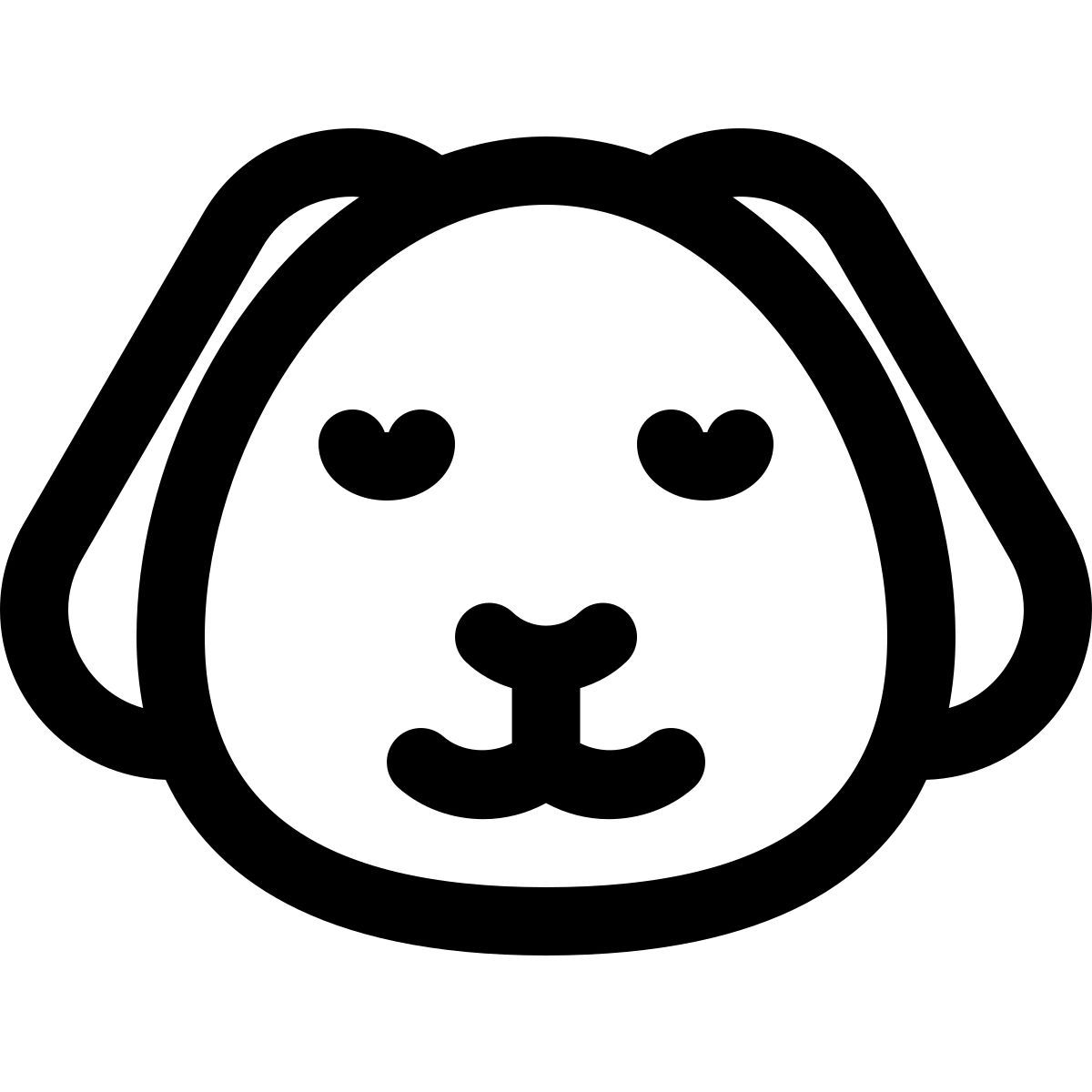 smiling puppy emoticon with eyes closed pictorial representation icon