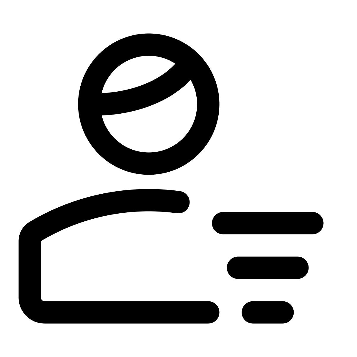 center aligned user list icon