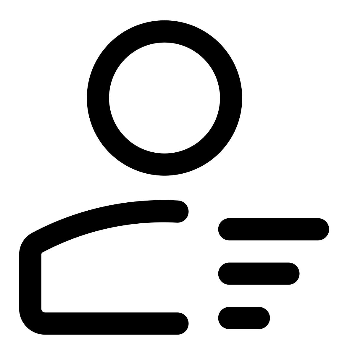 left aligned user list icon