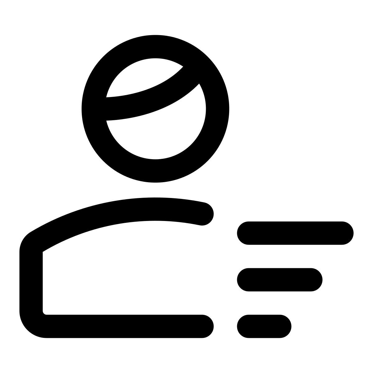 elenco utenti allineato a sinistra icon