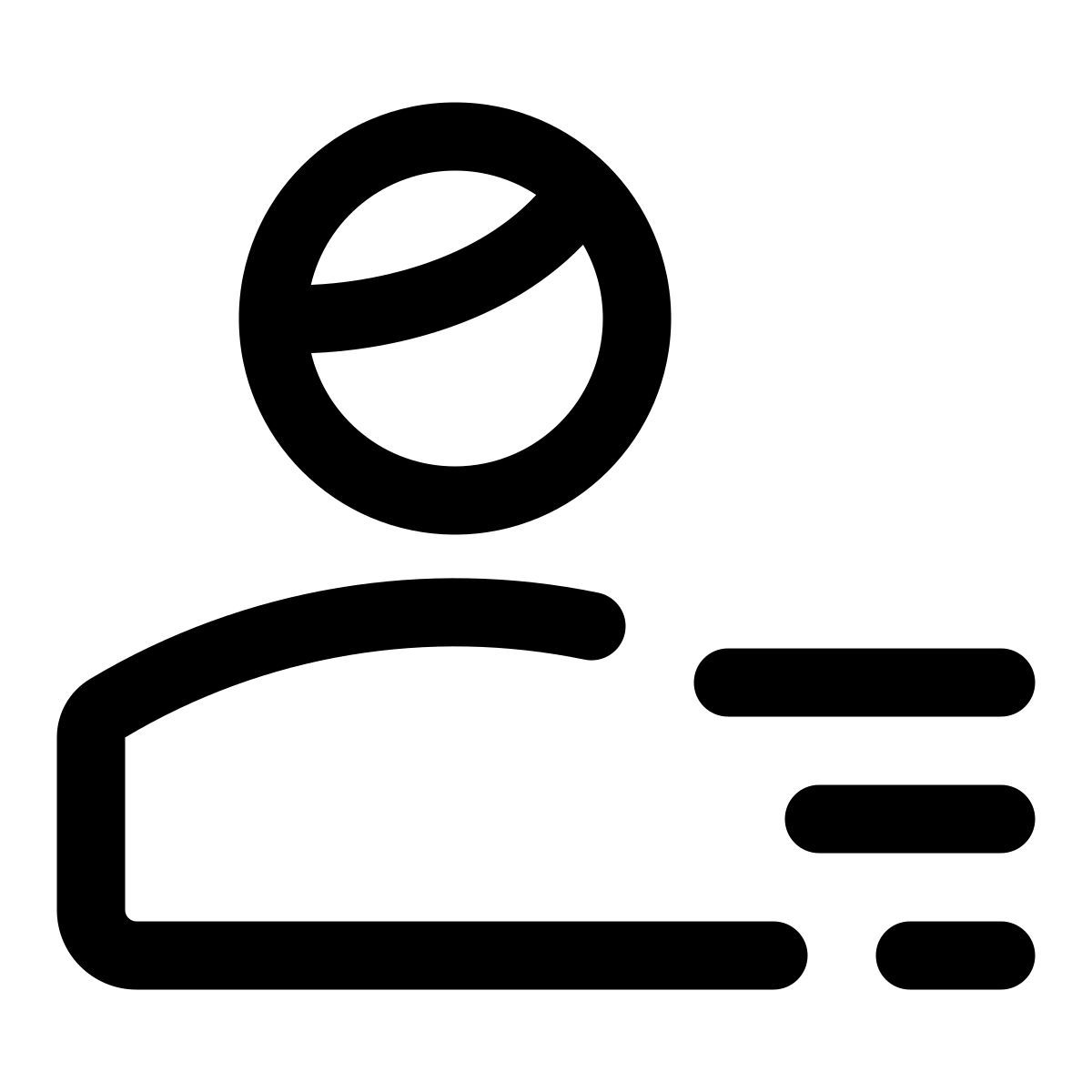 right aligned user list icon