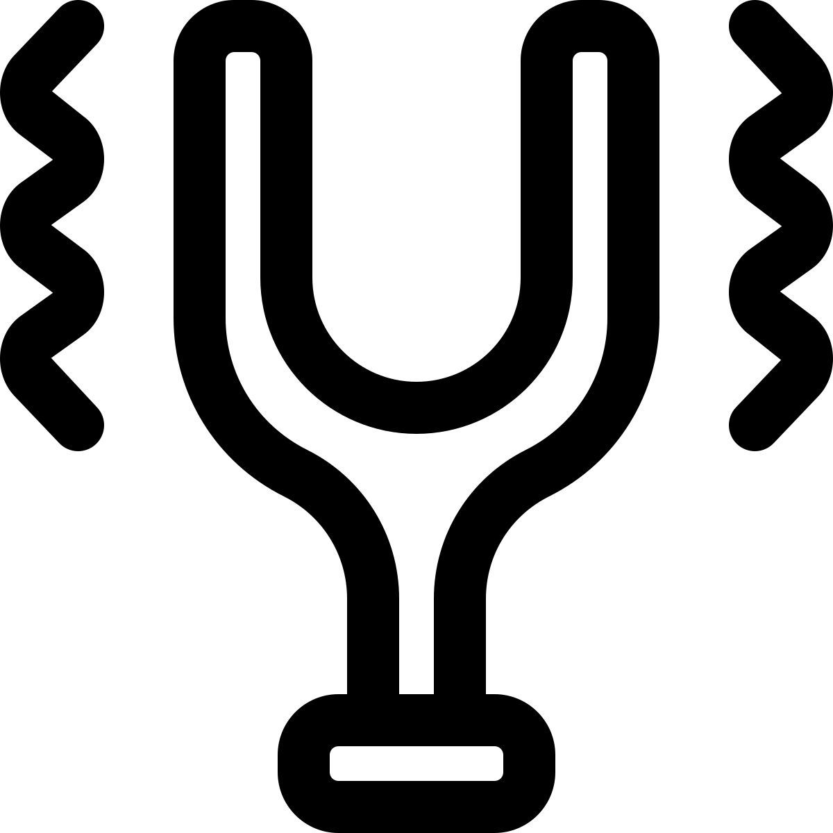 som de uma pinça com ondas de vibração icon