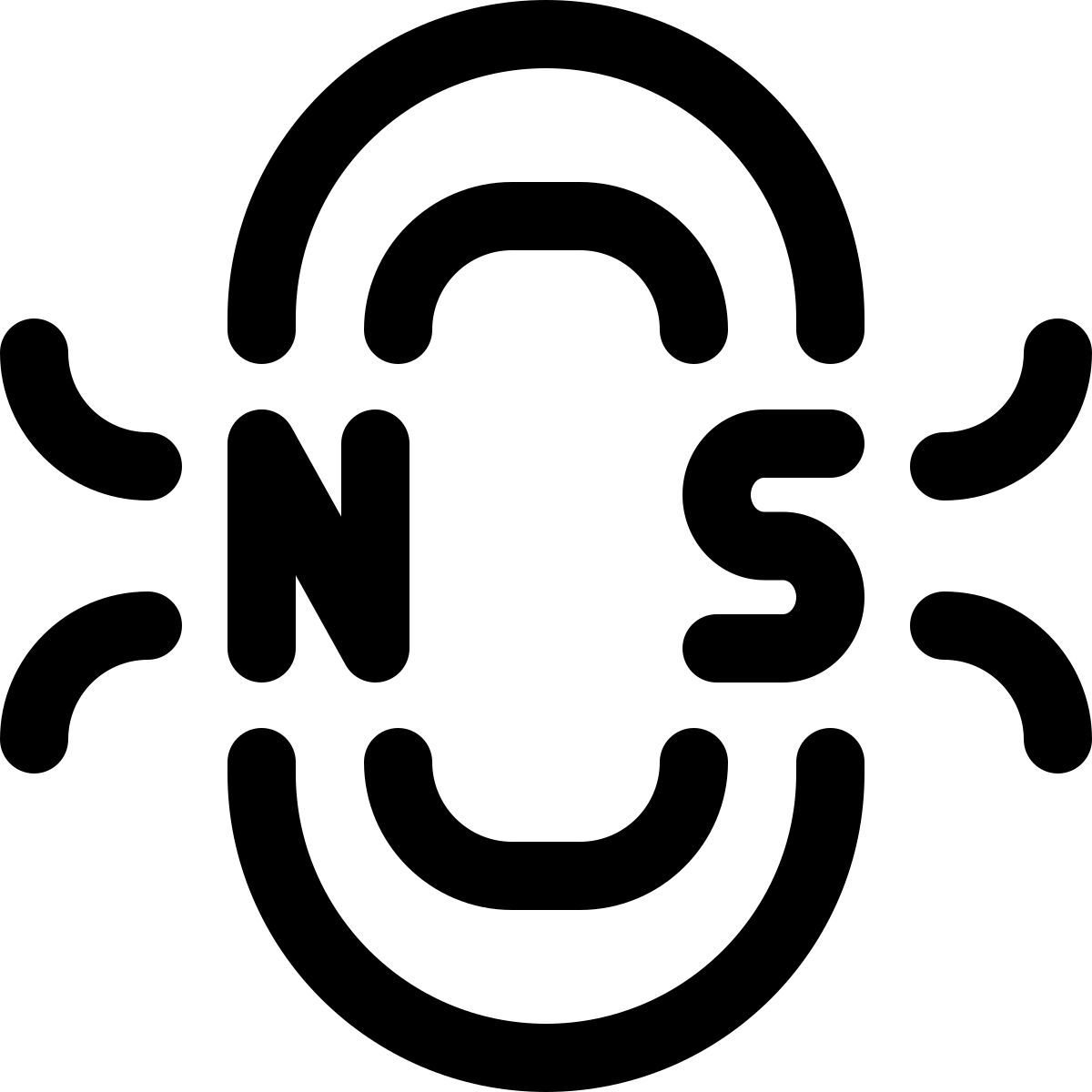 magnet north south icon