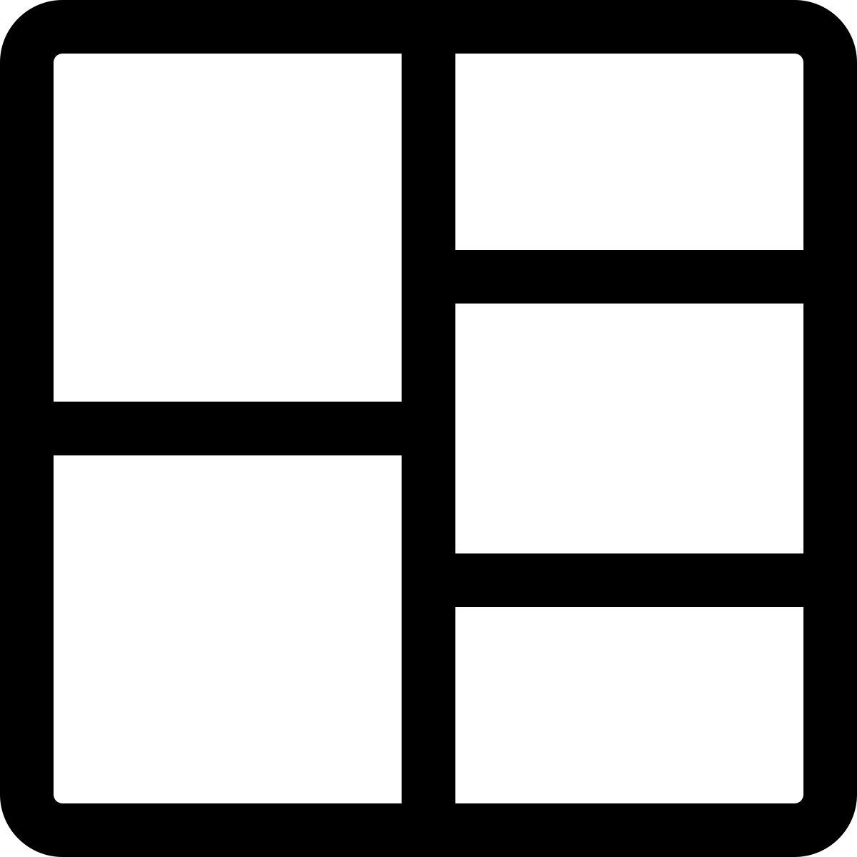 layout de bloco quadrado icon