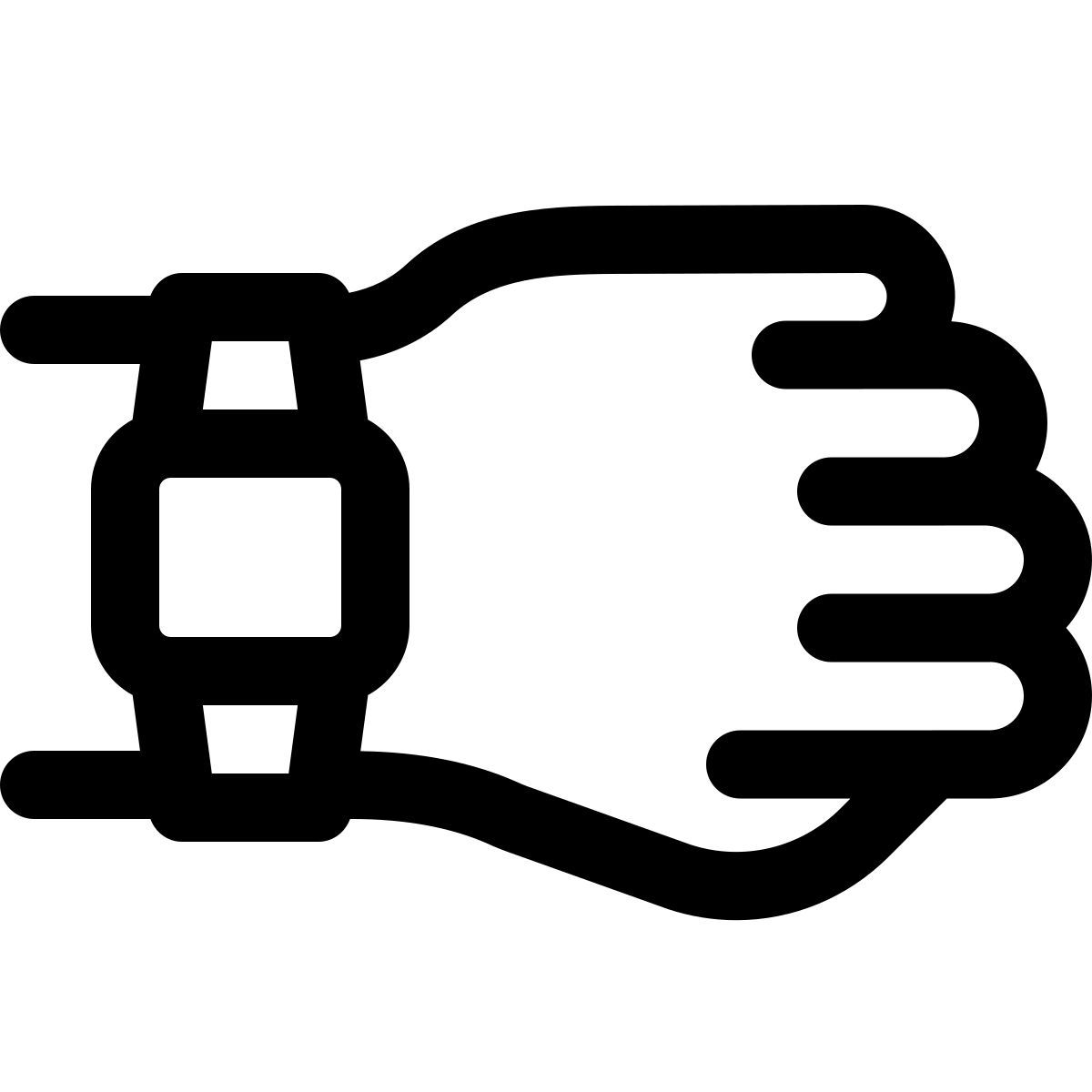 smartwatch no pulso icon