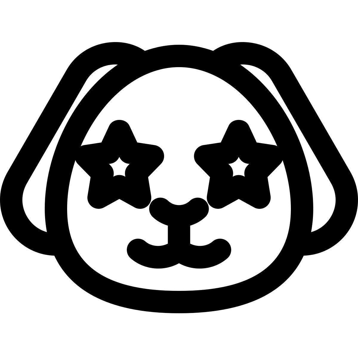강아지 눈에 별이 붙은 이모티콘 icon