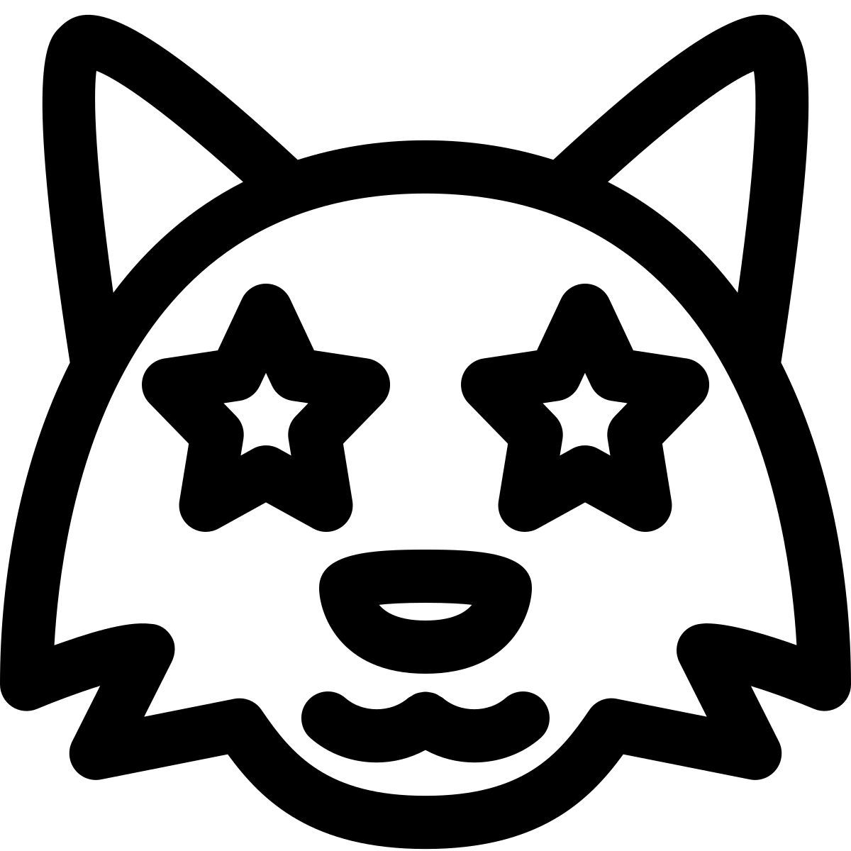 emoticon con stella incollata sugli occhi di una volpe selvatica icon