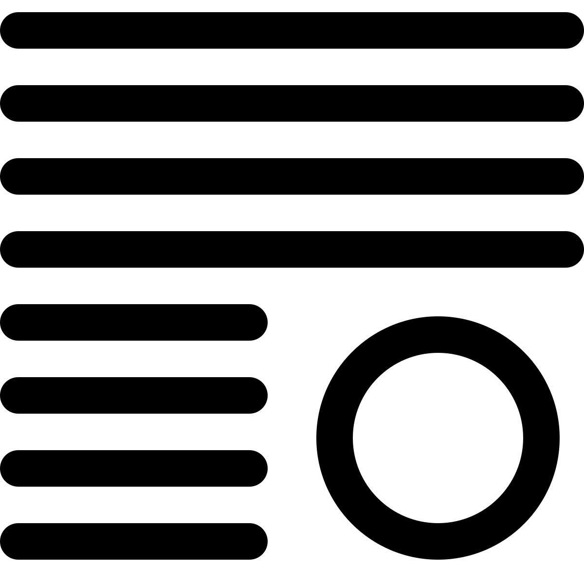 enroulement du texte icon