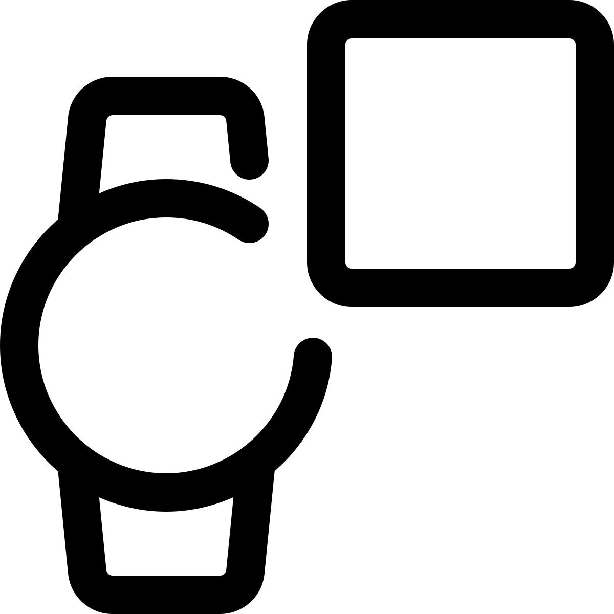 pulsante di arresto dello smartwatch icon
