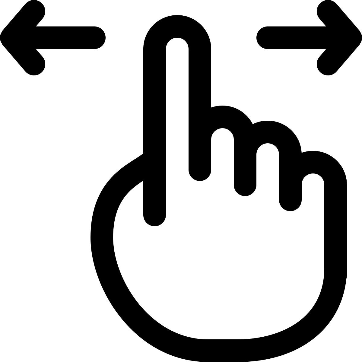 deslizar horizontalmente icon