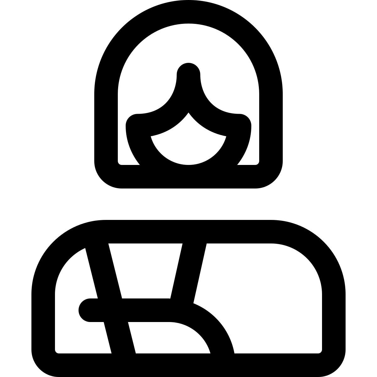 paciente femenina lesionada icon