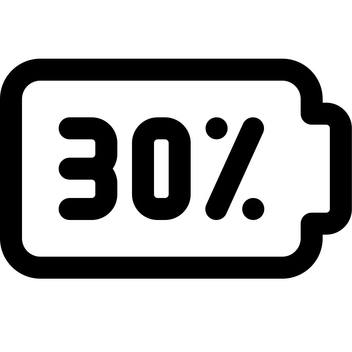 30 percent battery icon