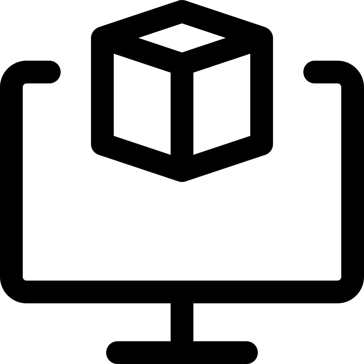computer 3d printing icon