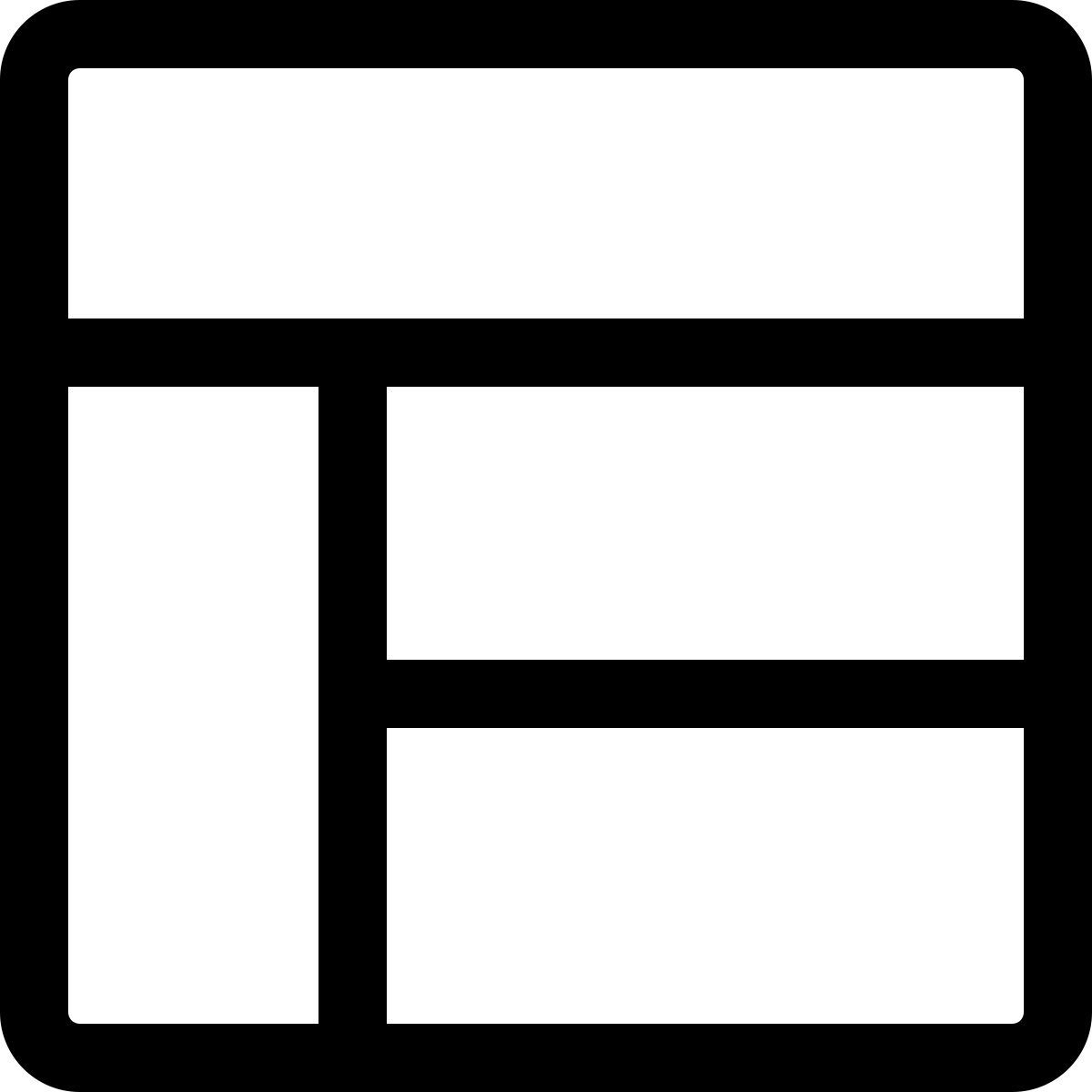 layout mit überschrift icon