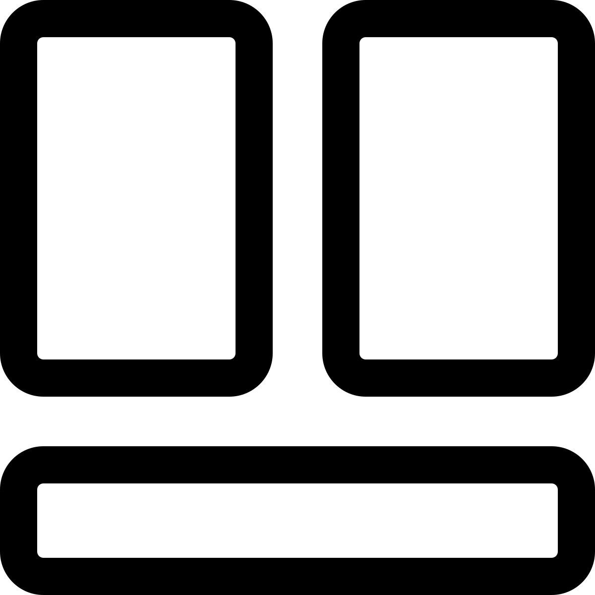 bottom bar layout icon