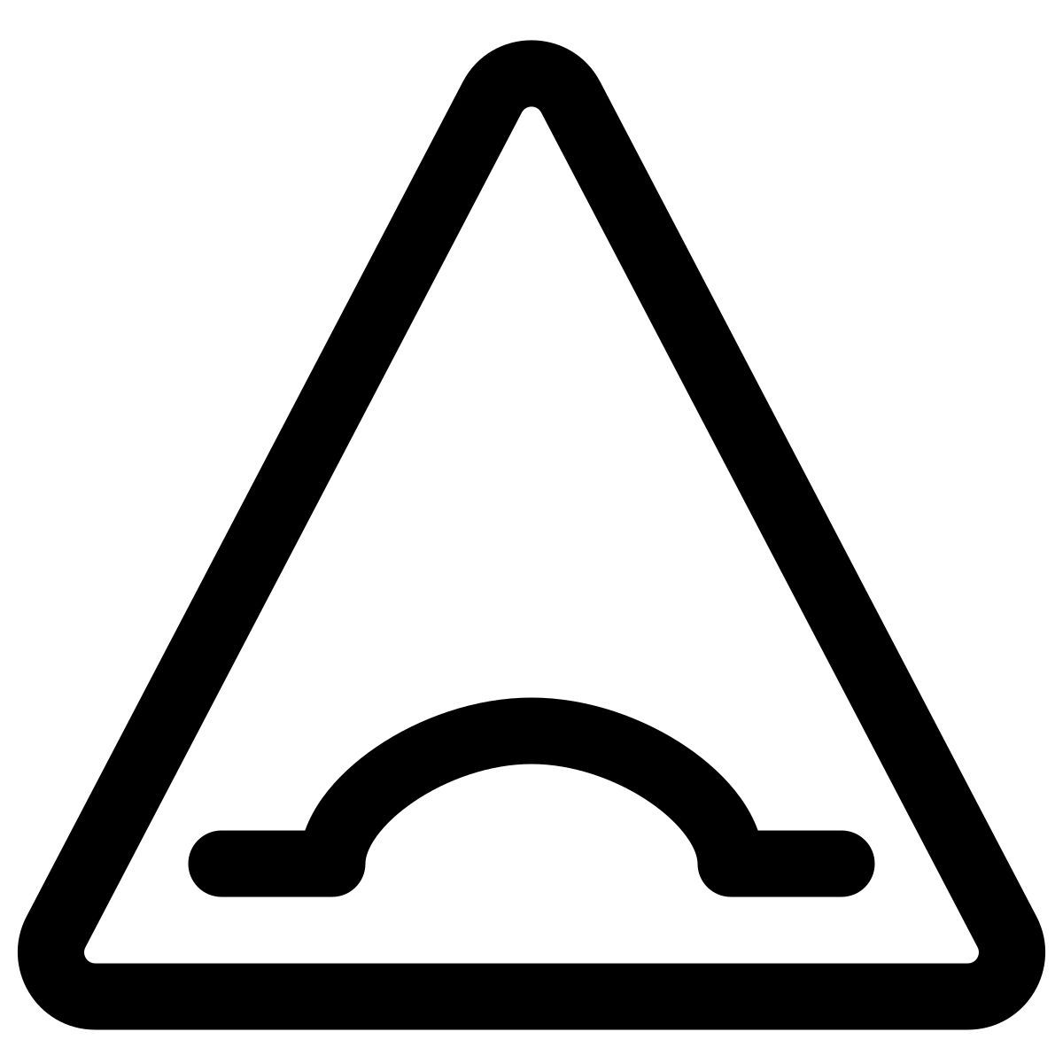 bump ahead sign icon