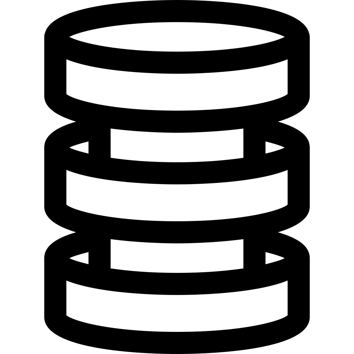 dreifache datenbank icon