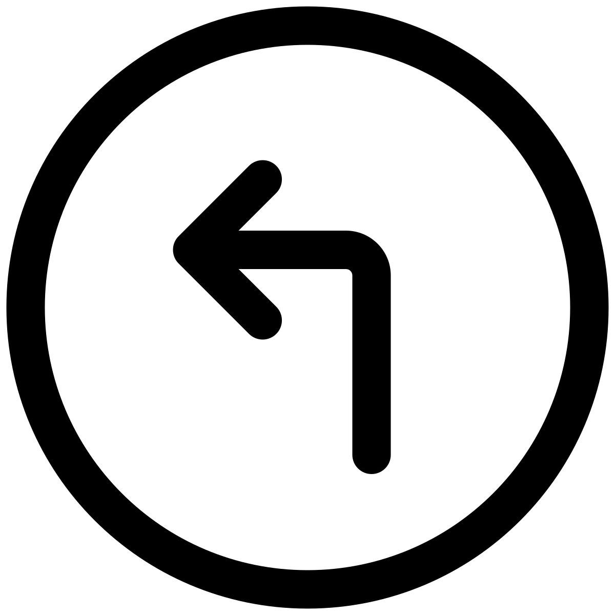 turn left sign icon