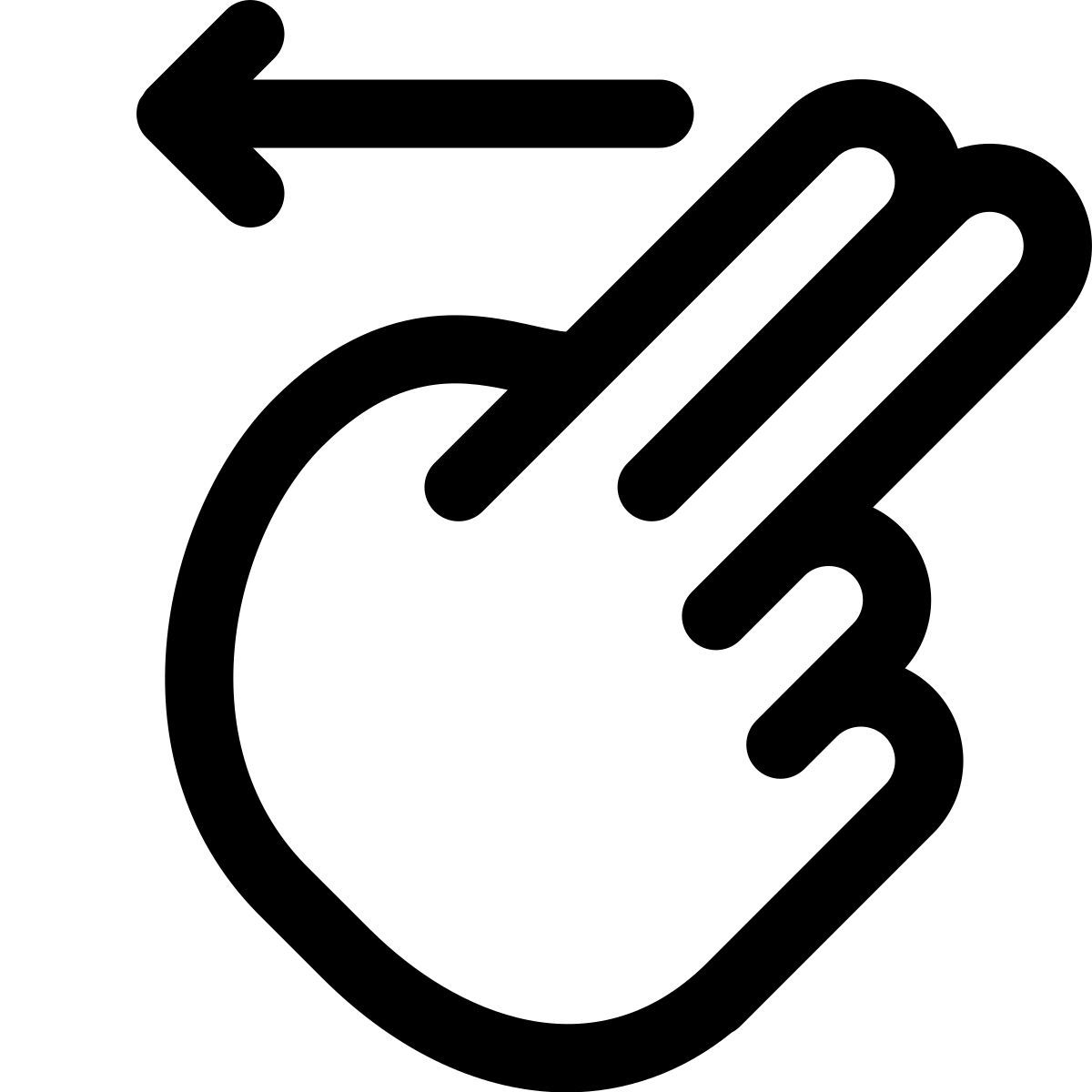 Deslize com dois dedos para a esquerda icon