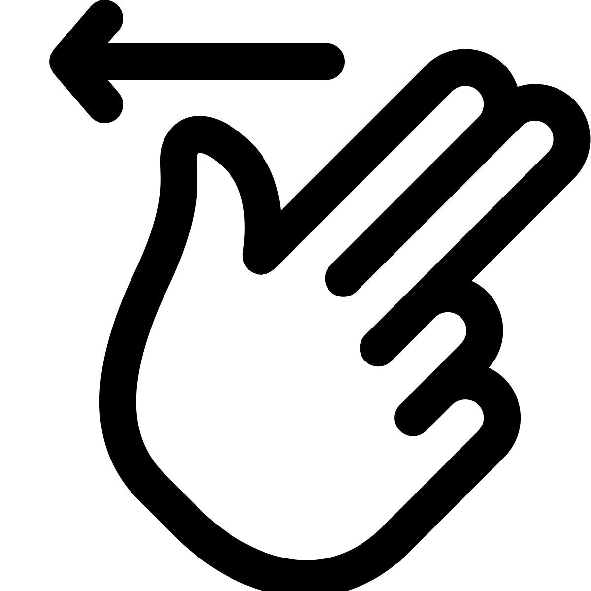 Deslize com dois dedos para a esquerda icon
