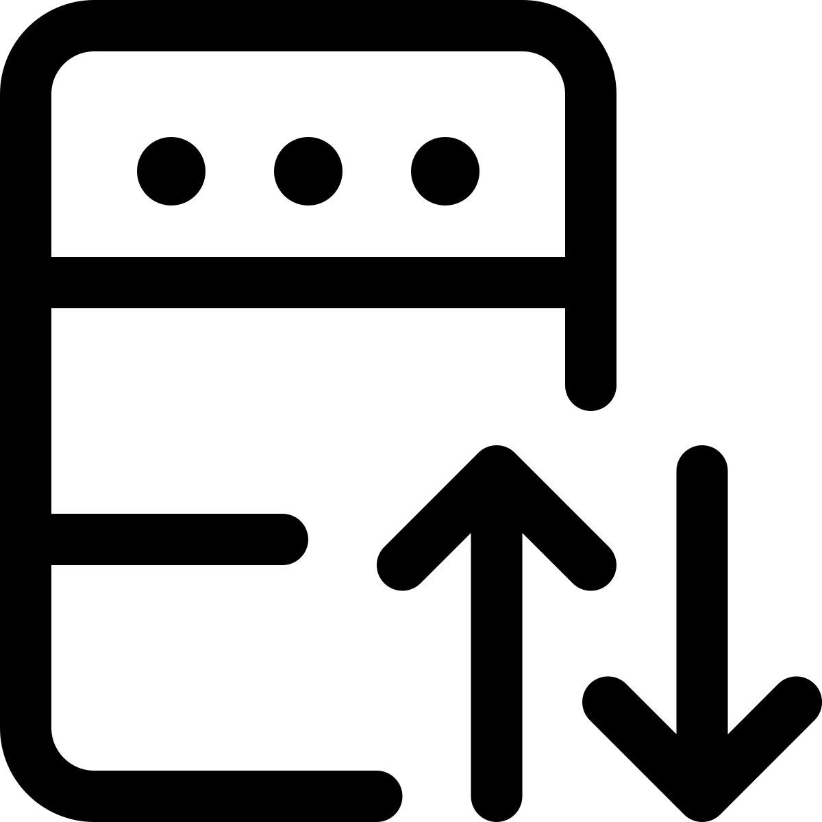 échange de données sur le serveur icon