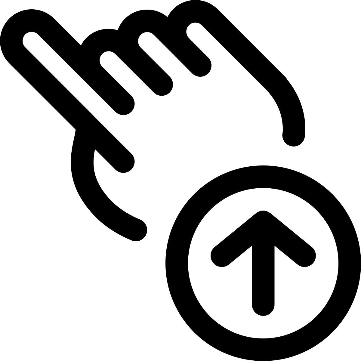 zum hochladen tippen icon