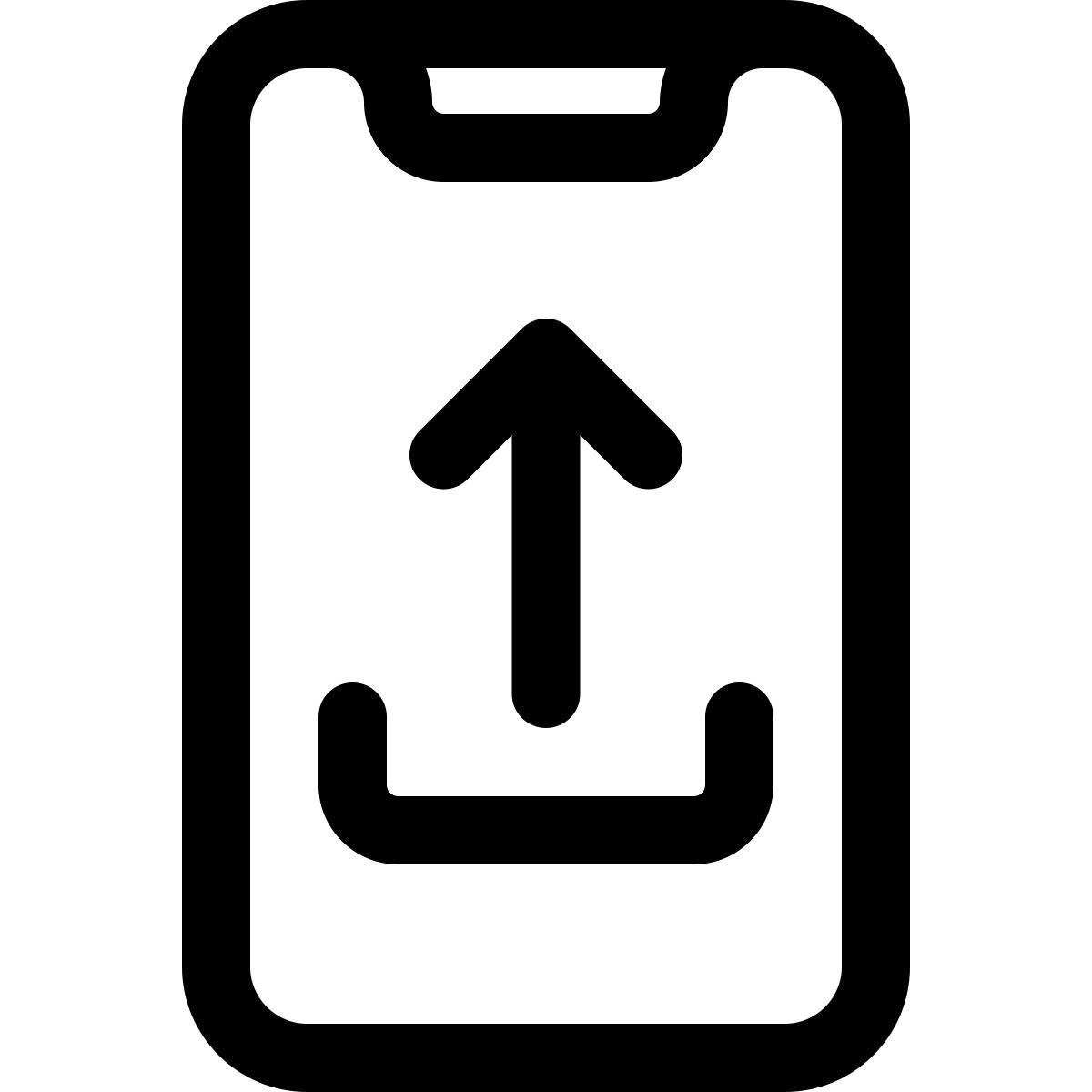 smartphone upload icon
