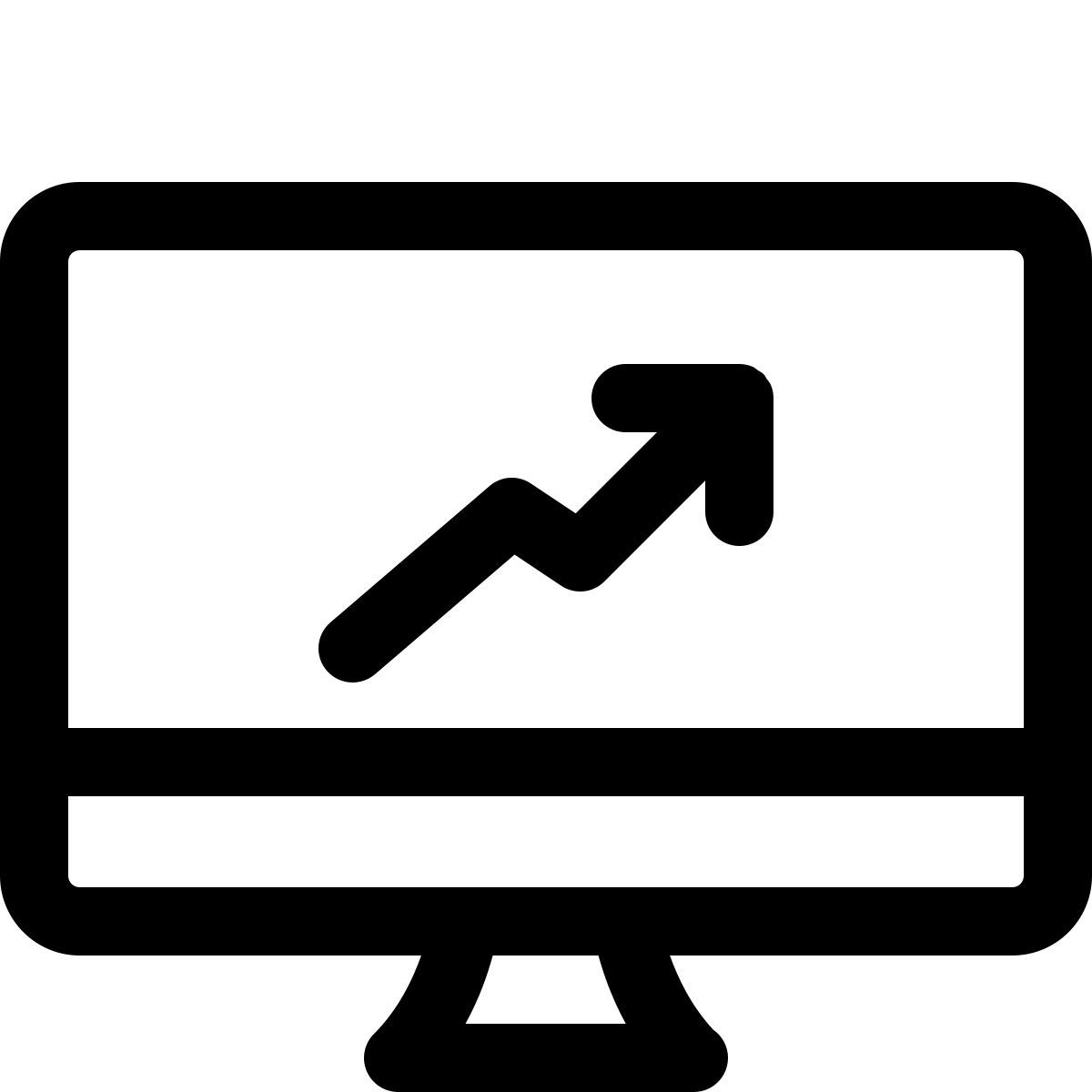 computadora con gráficos de líneas icon