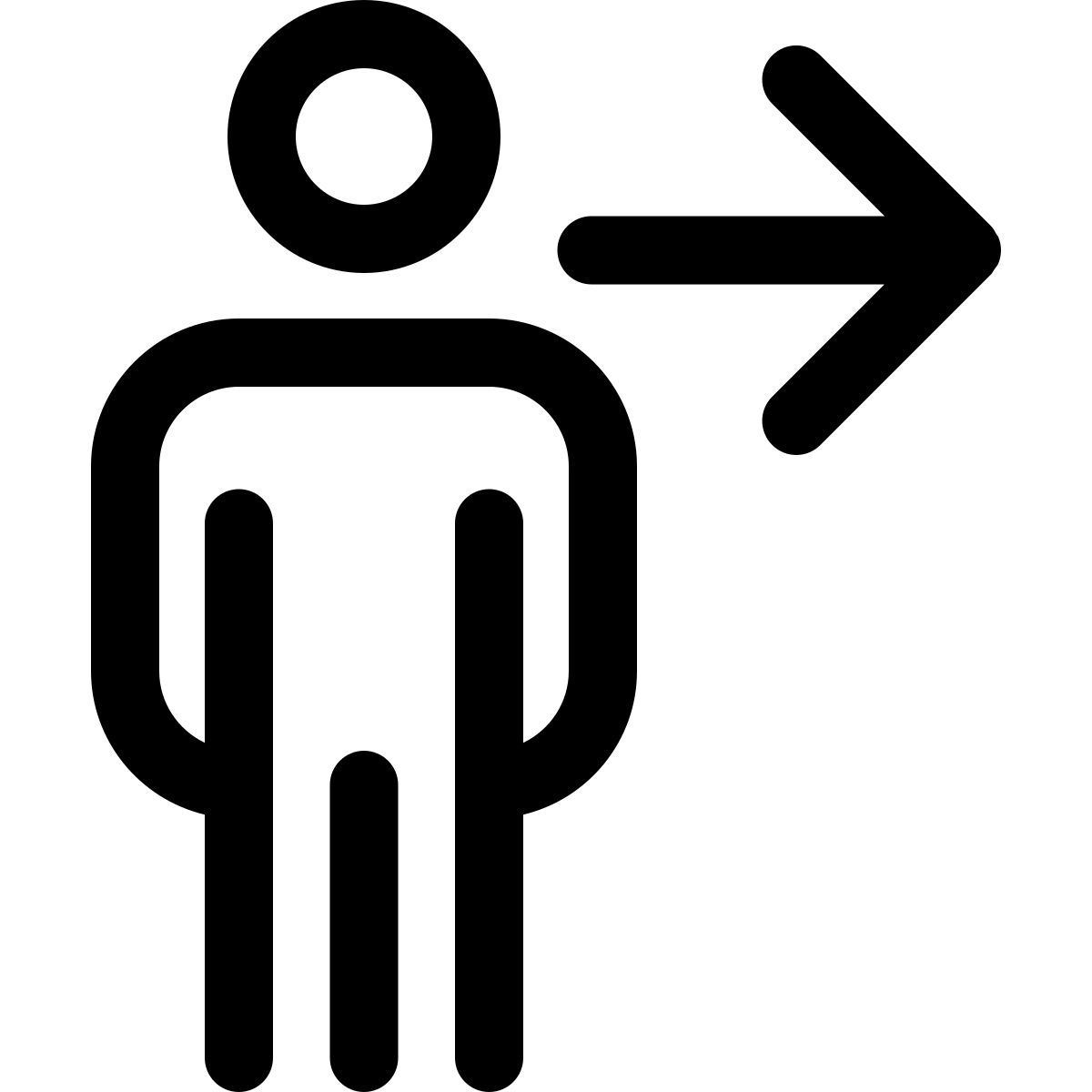 user logging out icon