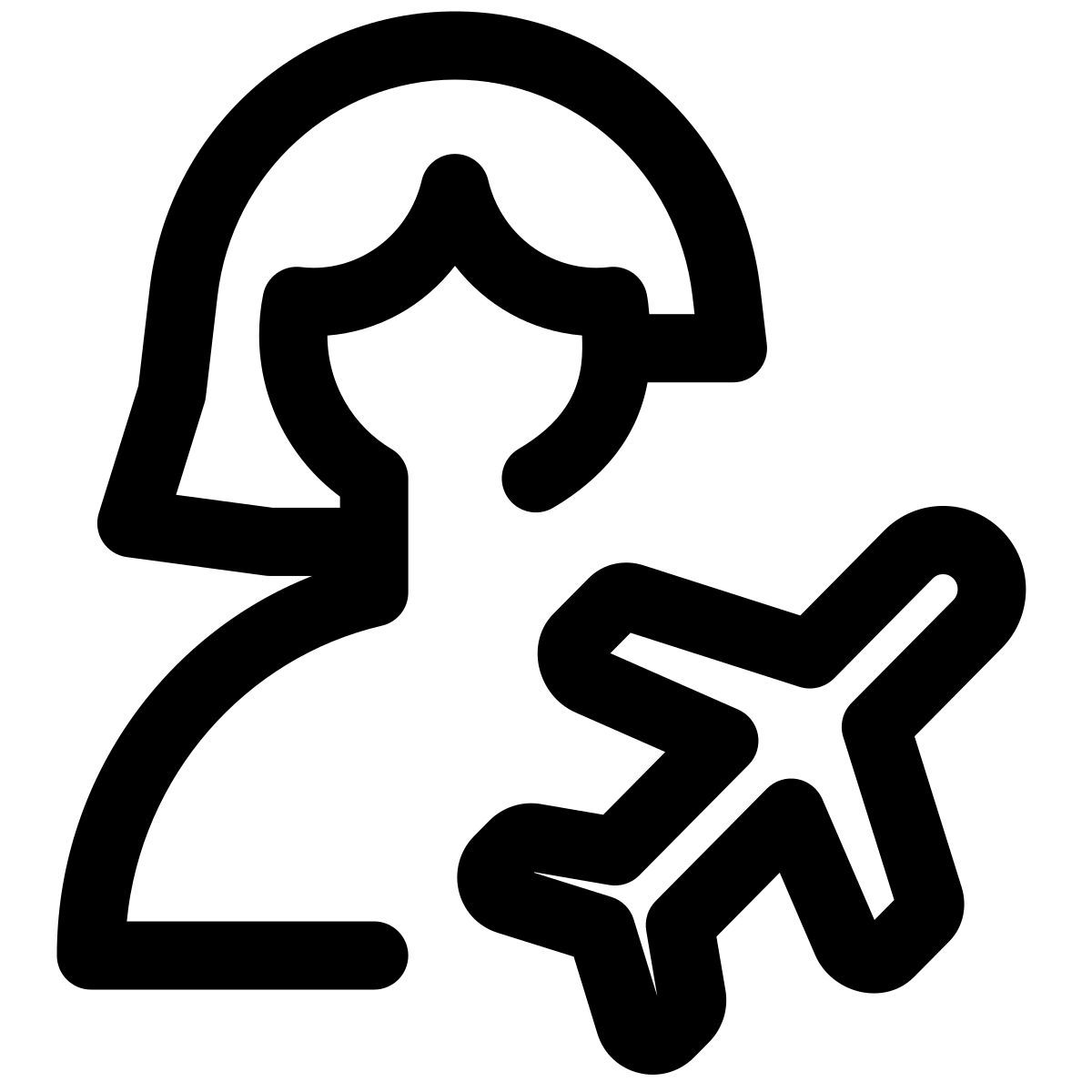 user with a flight logotype as an indication of a vacation mode icon