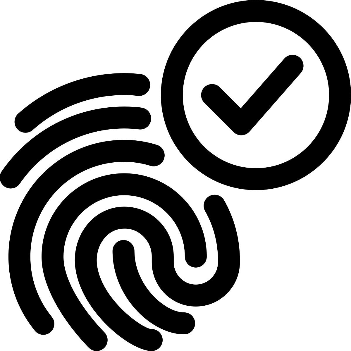 verified fingerprint icon