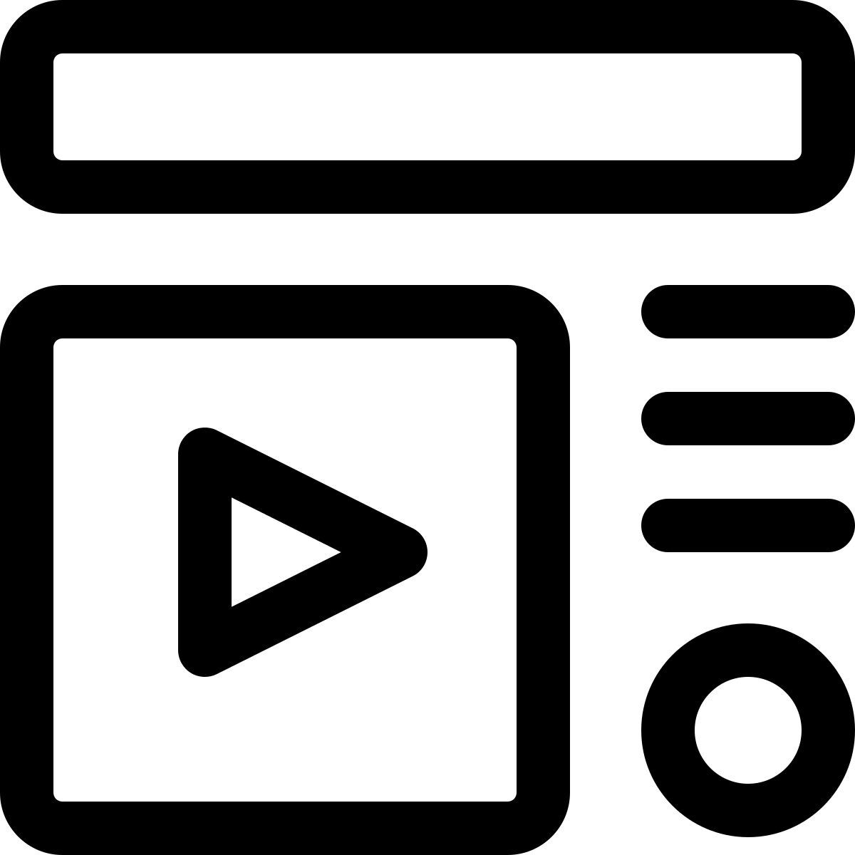 vídeo con texto icon