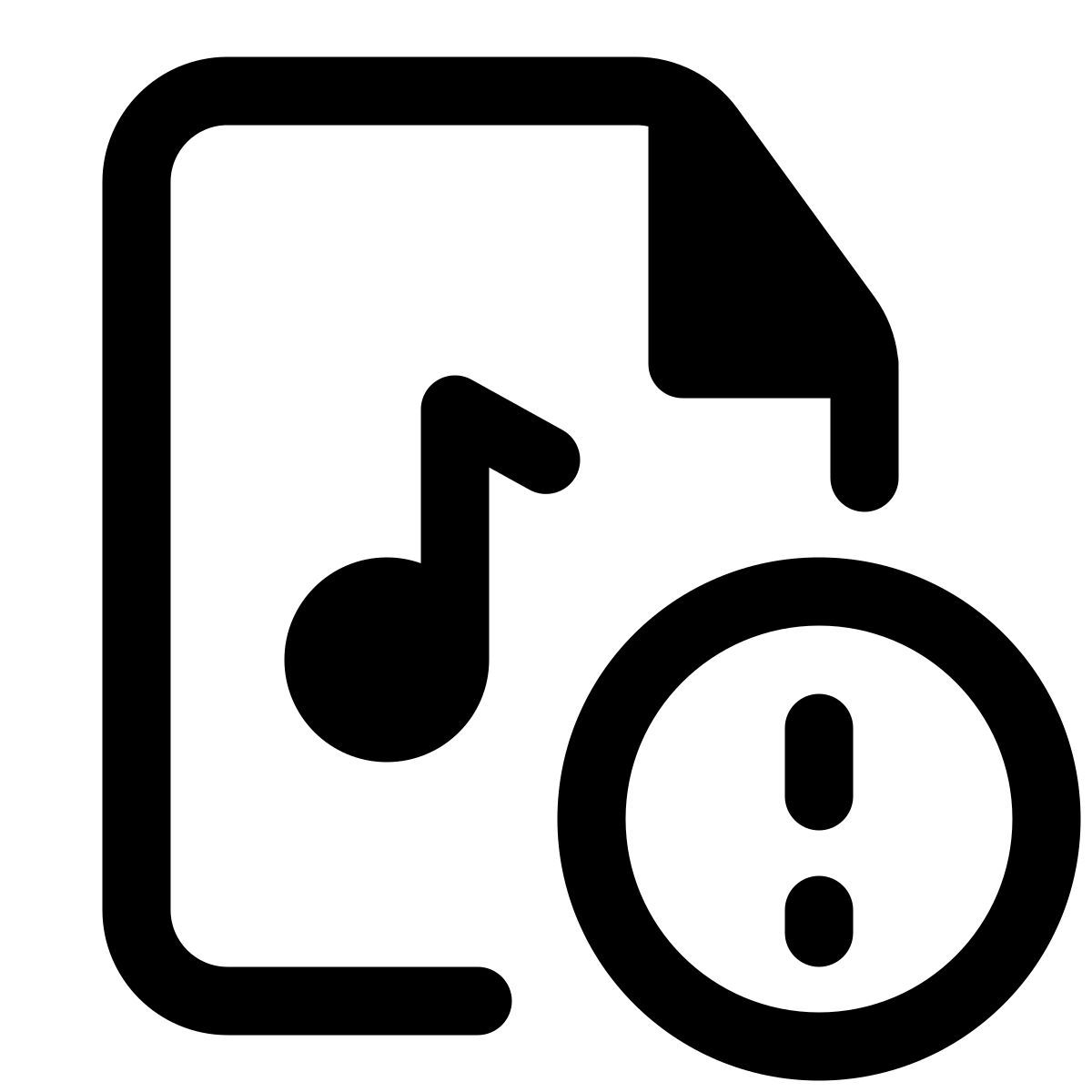 alerta de arquivo de música icon