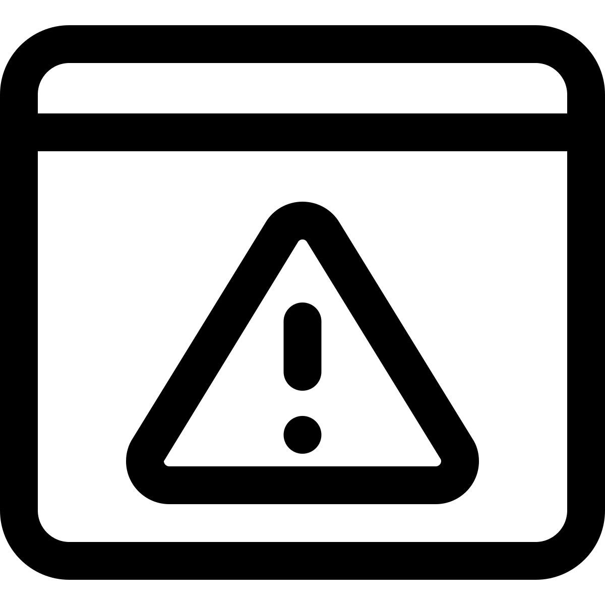 web warning icon