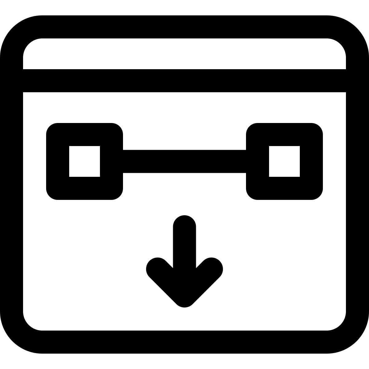 웹 수평 아래로 icon