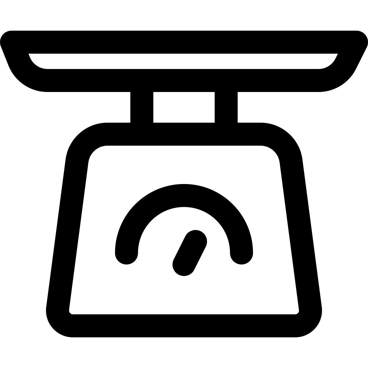 báscula con comparador de cuadrante manual icon