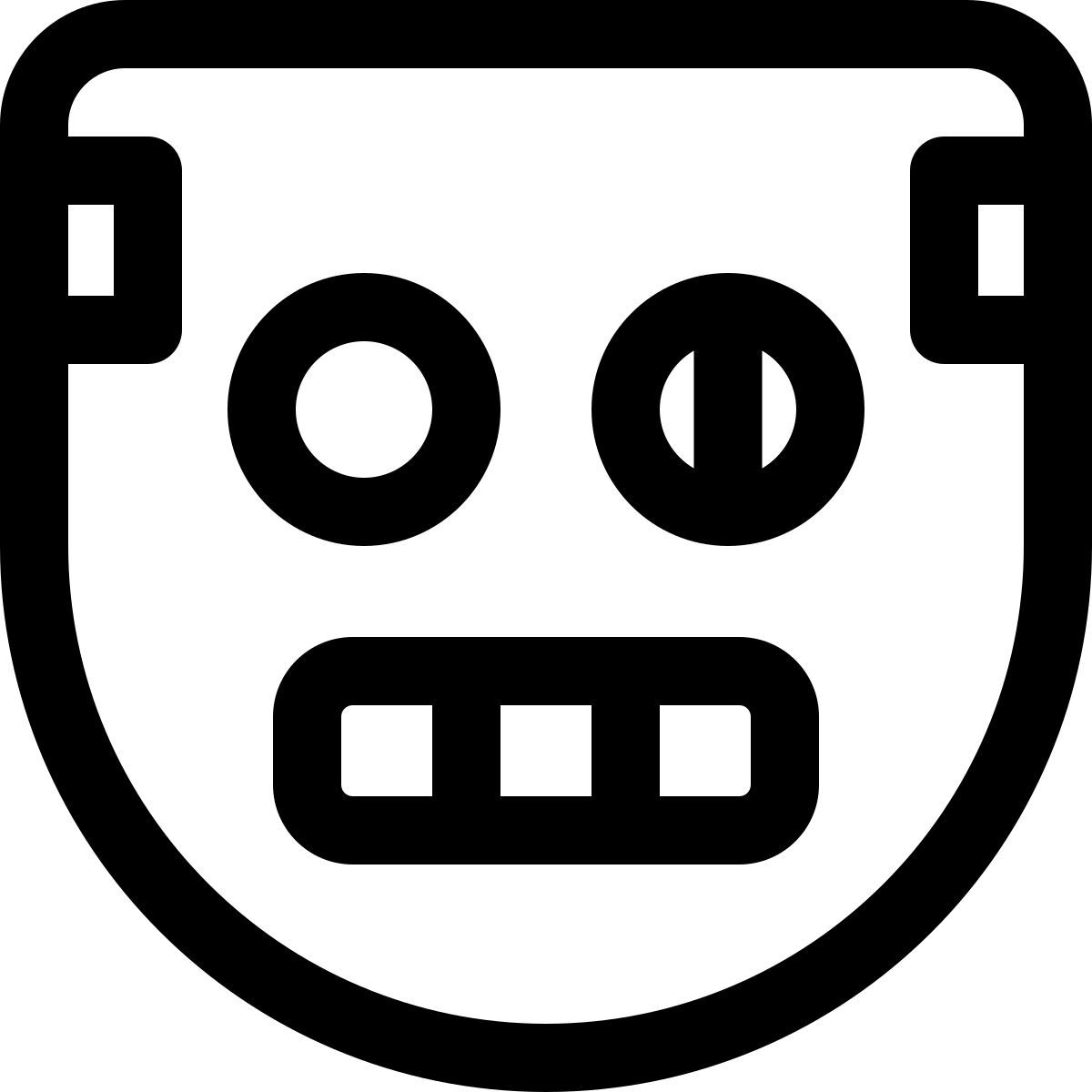 strana maschera da robot icon