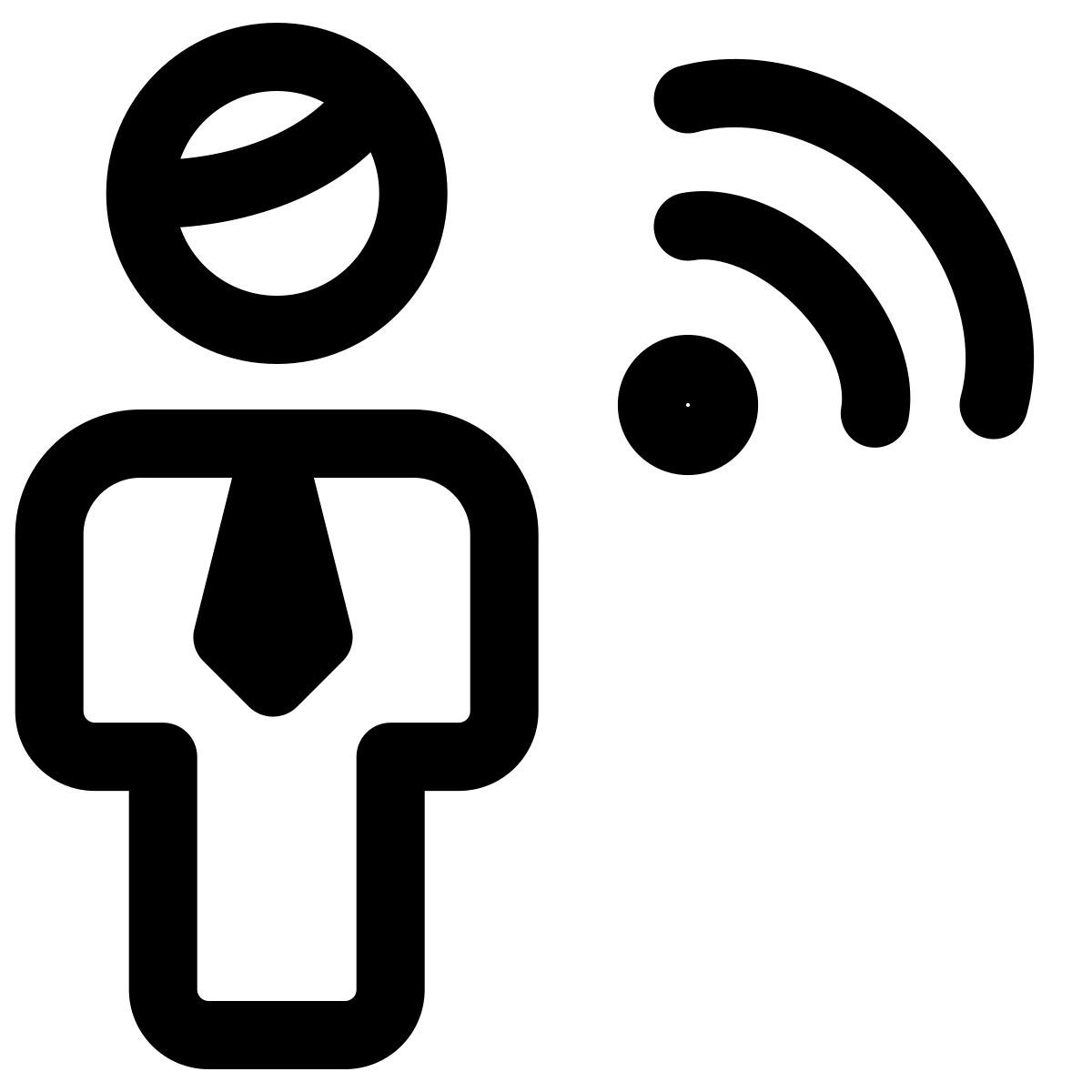 wireless internet router key shared with businessman in a company icon