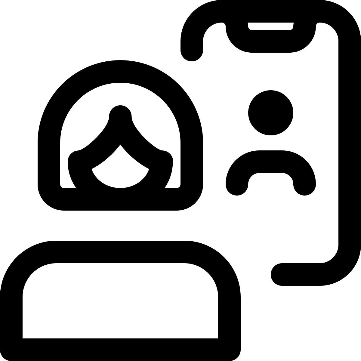 woman video call icon