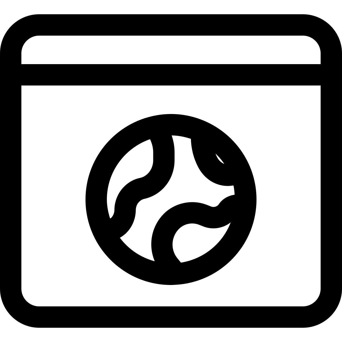 worldwide web browser portal isolated on a white background icon