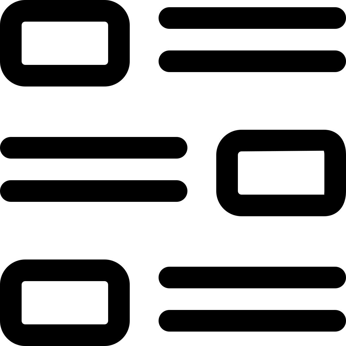 layout de conteúdo dinâmico icon